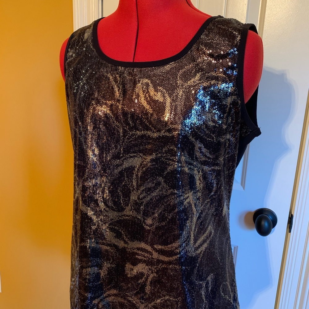 Style & Co black sequined top